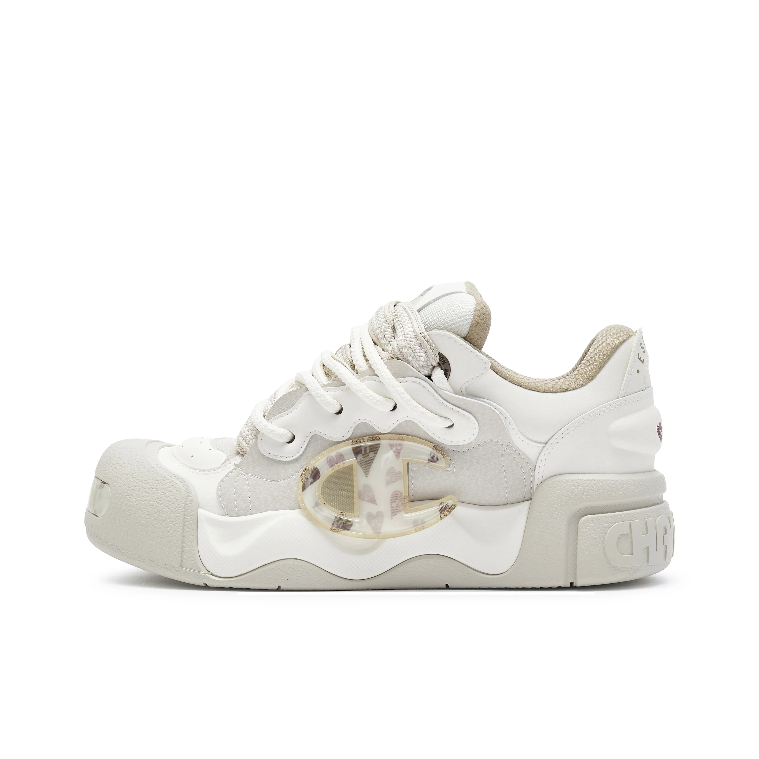 Champion Пухлые туфли AutoSkate V1 Low Топ Кроссовки для скейтбординга Мужской Бежевый