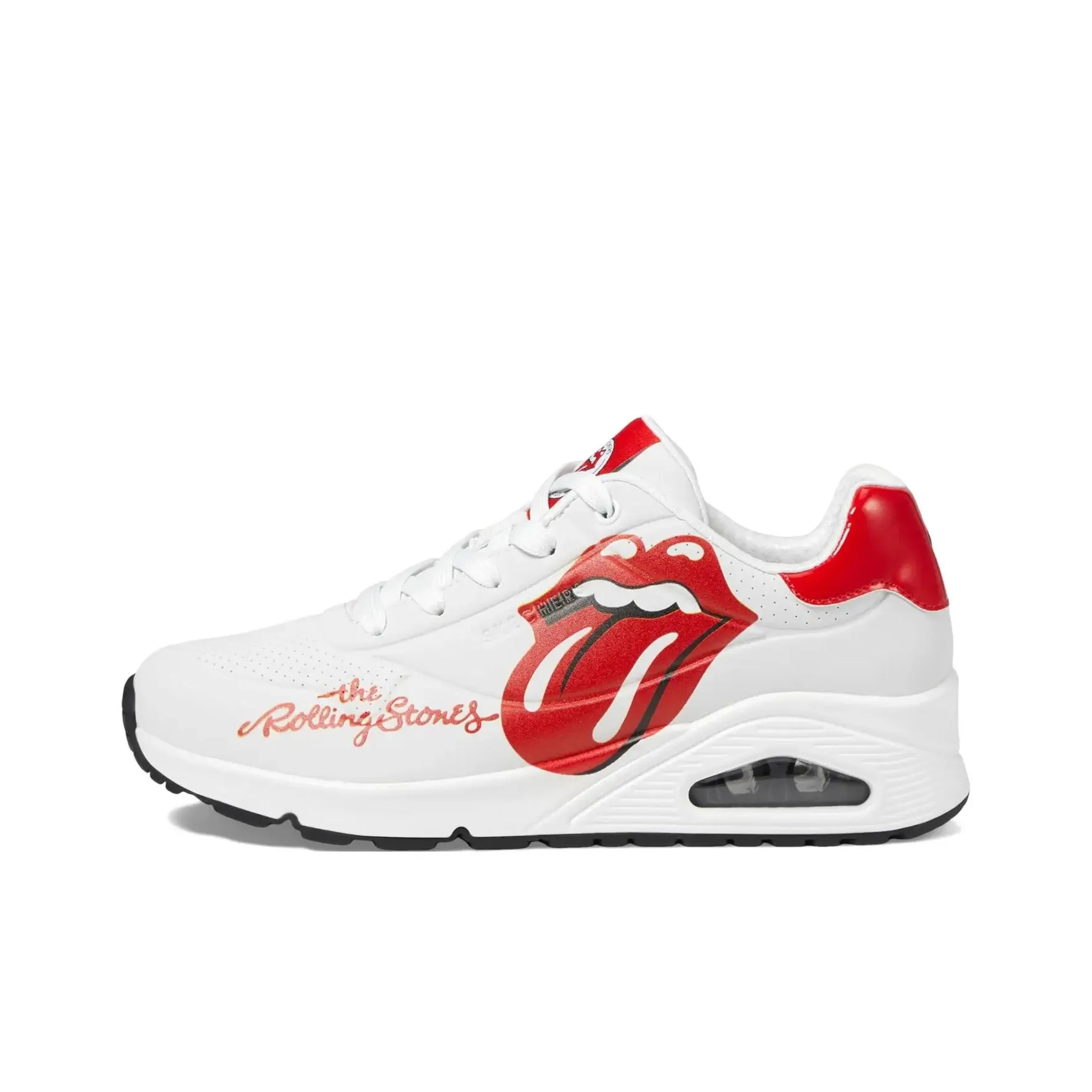 Skechers Uno ROLLING STONES Амортизация Износостойкий Низкий Топ Casual Женские Белый Красный