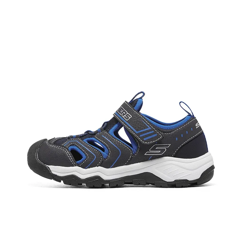 Skechers Износостойкие Дышащие Легкие Амортизирующие Детские Сандалии Синие Подростковые