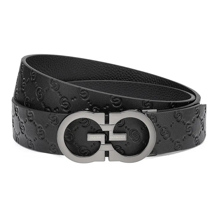 FAIRWHALE Top Grain Cow Leather Belt Men's Width 3.5CM