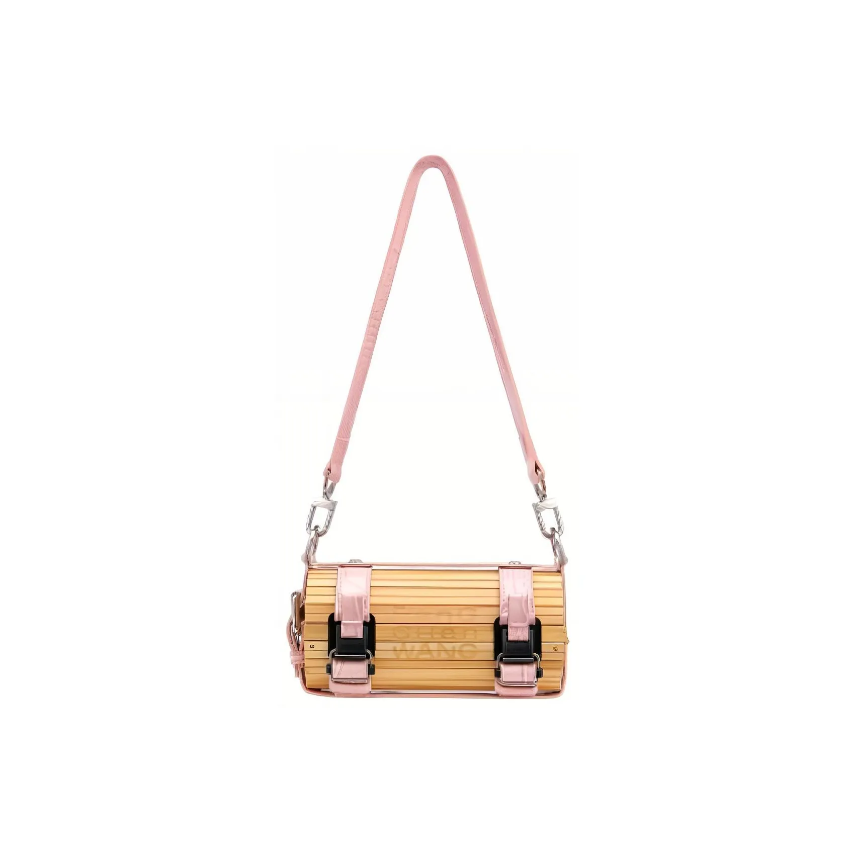 Feng Chen Wang Полиуретан Цилиндрическая Сумка Сумка через плечо Unisex Light Розовый