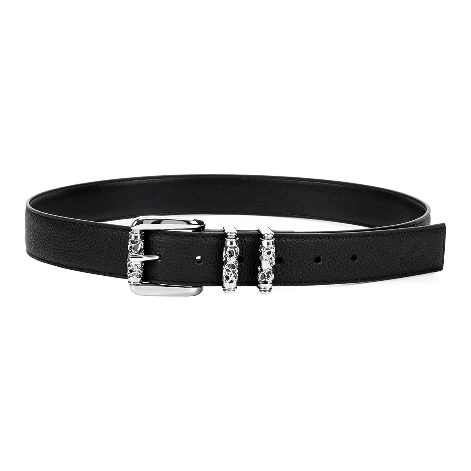 FORTEI Cow Leather, Students Y2K Belt Unisex Black Width 3.3CM Gift Box Set