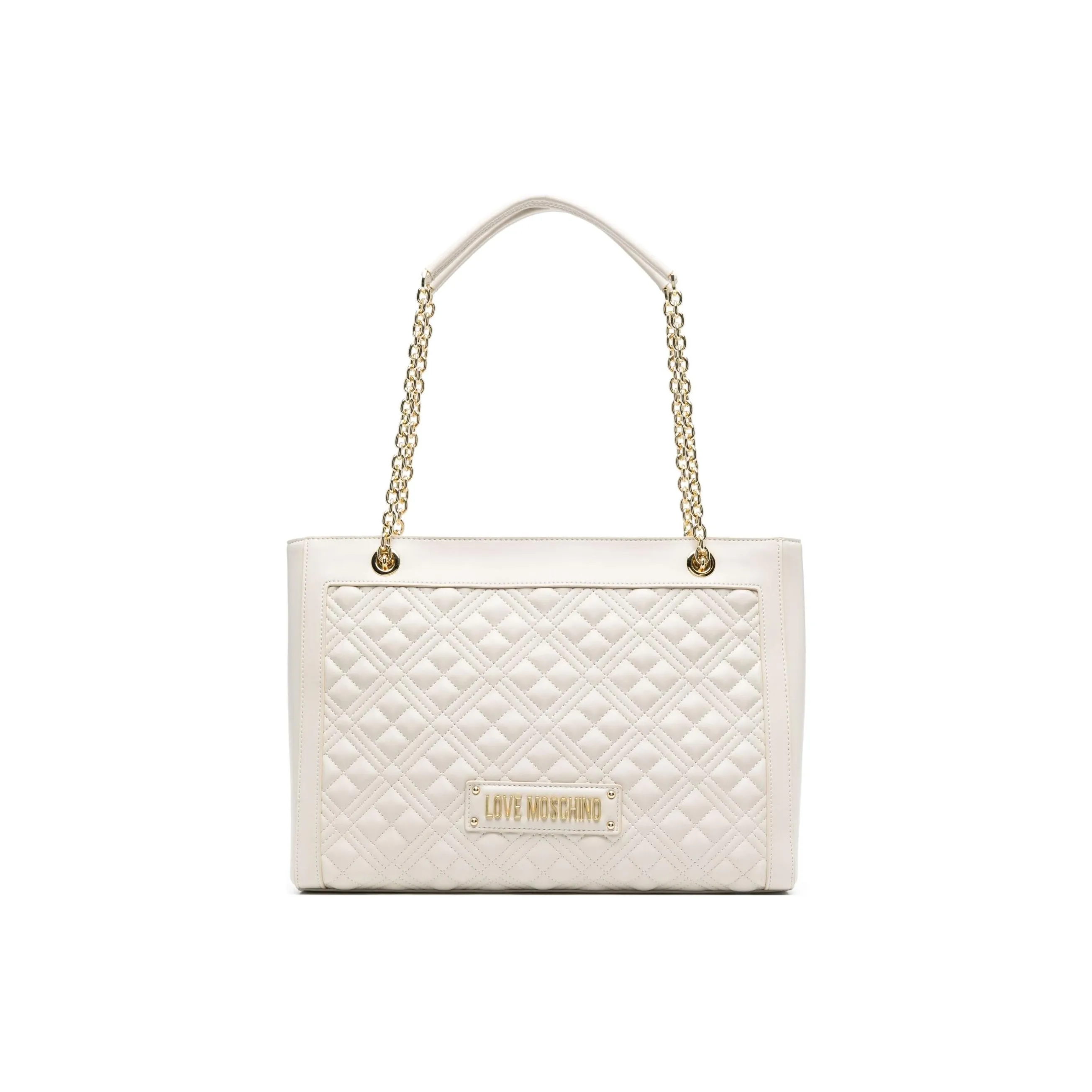 LOVE MOSCHINO Полиуретан Тоут Сумка Сумка для покупок Сумка на плечо Сумка Женская Бежевая