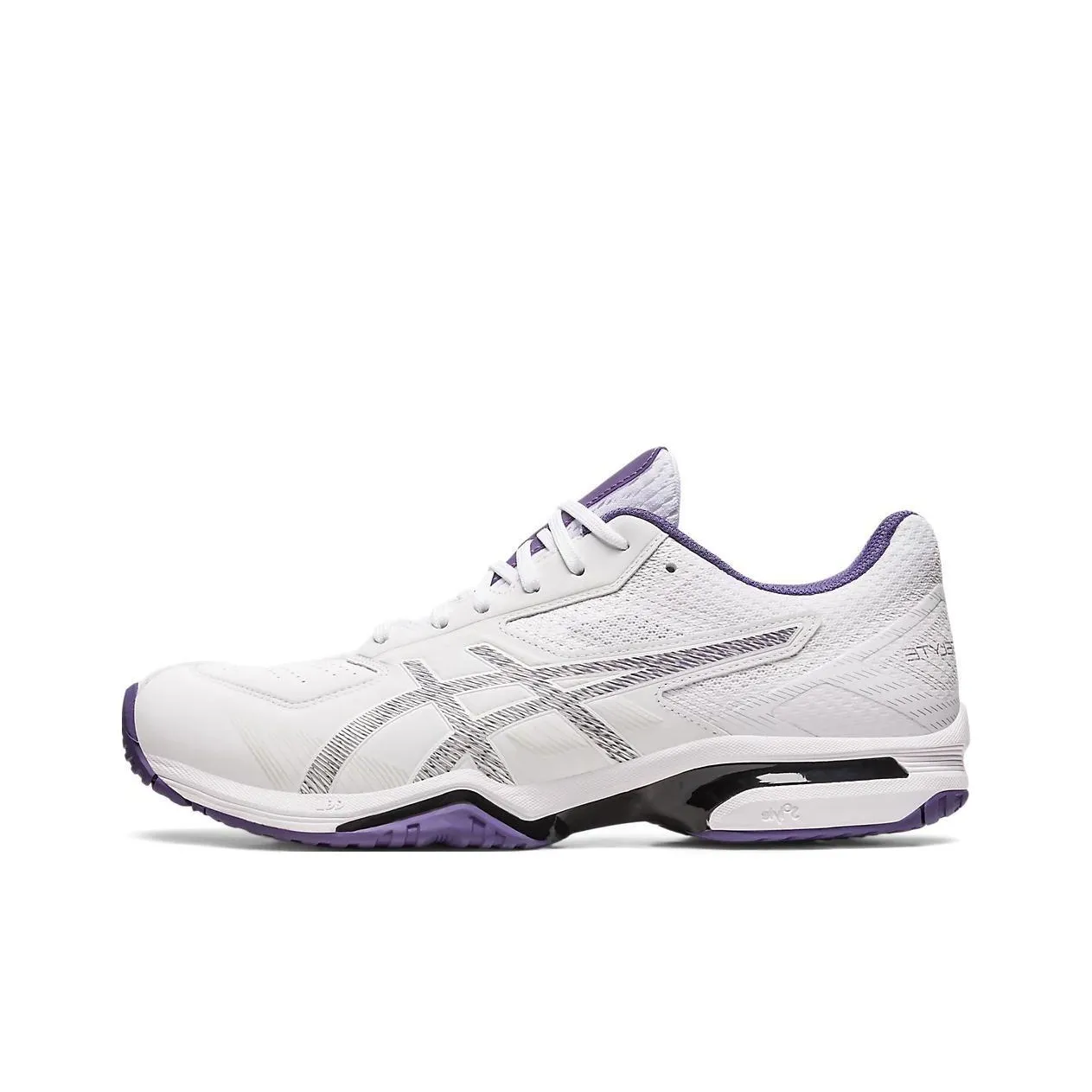 Asics Prestigelyte 4 OC Low Top Tennis Shoes Men's White Purple