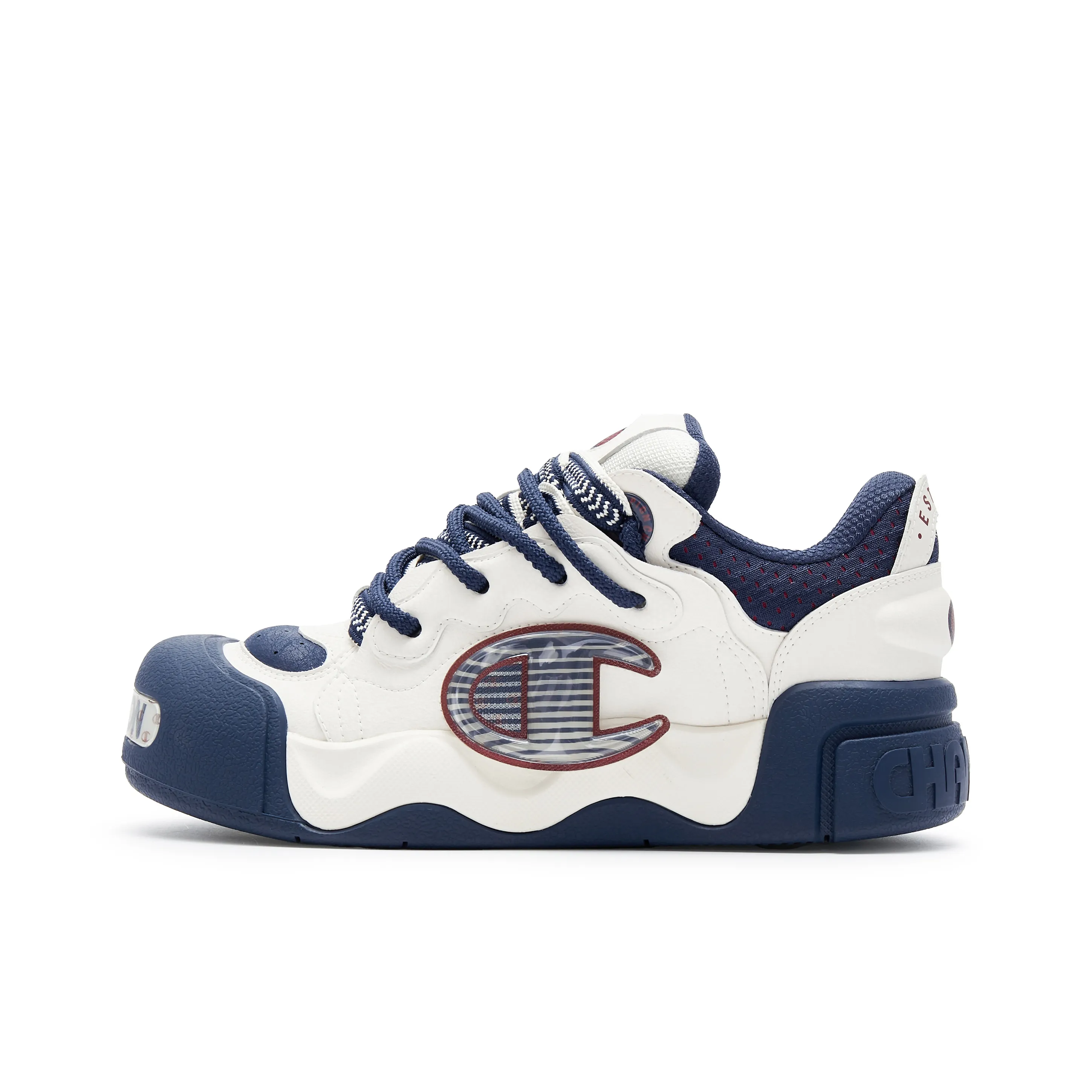 Champion Puffy Shoes AutoSkate V1 Low-Top Skateboard Shoes Men's Navy Blue