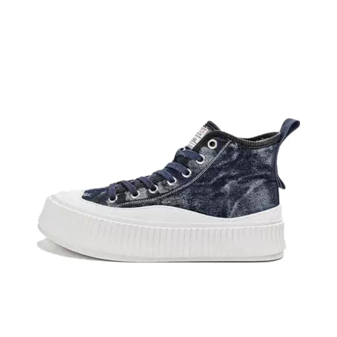 NAUTICA Breathable Height Increasing Abrasion Resistant High Top Canvas Shoes Men's Black Blue