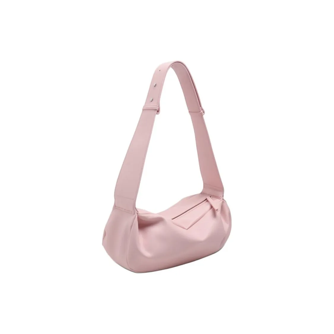 MZ HOUGE PU Soft Leather Dumpling Bag Versatile Shoulder Bag Tubas Women's Pink/Blue/Black/Ecru