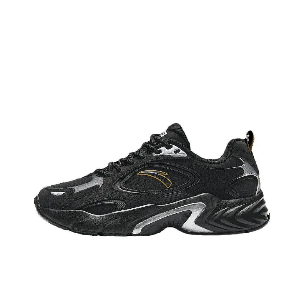 Anta Cushioning Wear-Resistant Low-Top Casual Shoes Men's Black