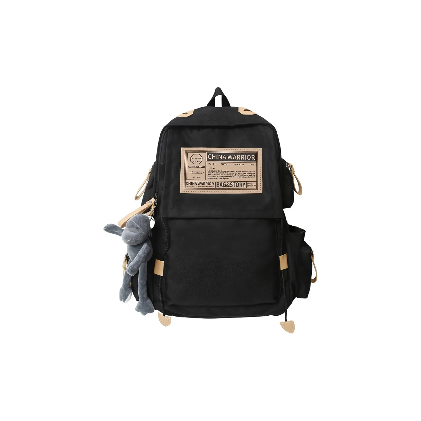 Warrior Nylon Backpack Tubas Unisex Black/White