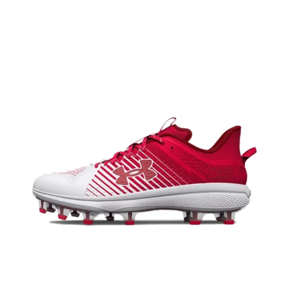 Under Armour Yard Low Mt Tpu Baseball Cleats 'White Red'