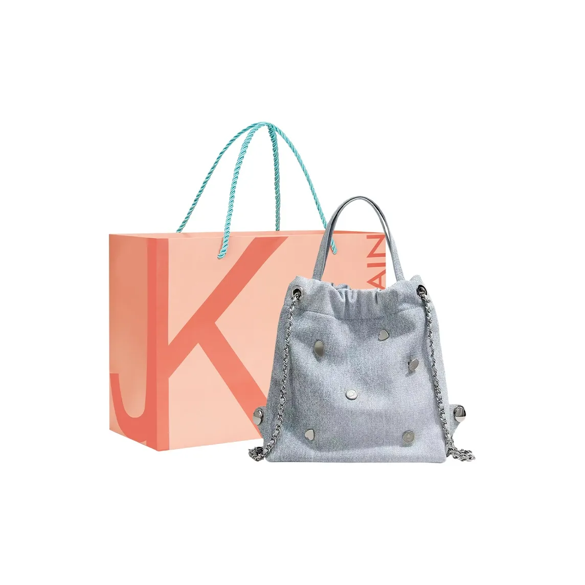 JANE KLAIN ПУ (полиуретан) Одно плечо Рюкзак Стандартный Женский Джинсовый синий Серебристый Черный Белый Розовый