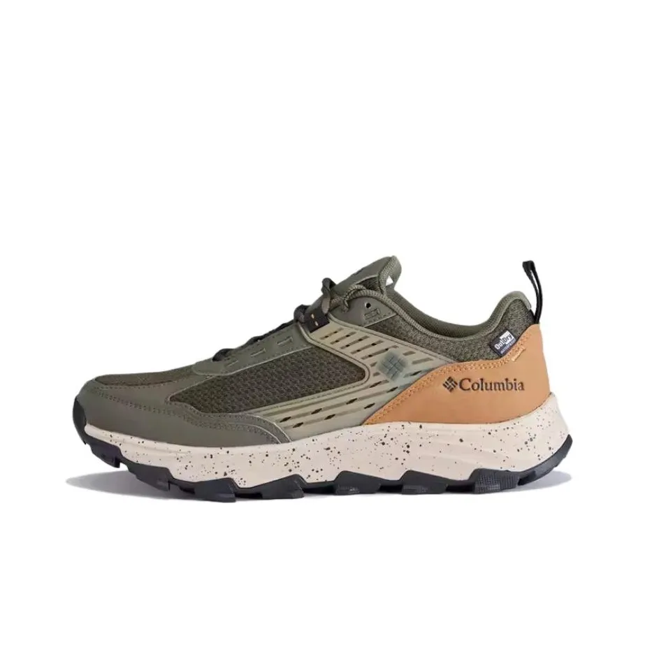 Columbia HATANA Anti Slip Wear Resistant Low Top Hiking Griffey shoes Men's Green Brown