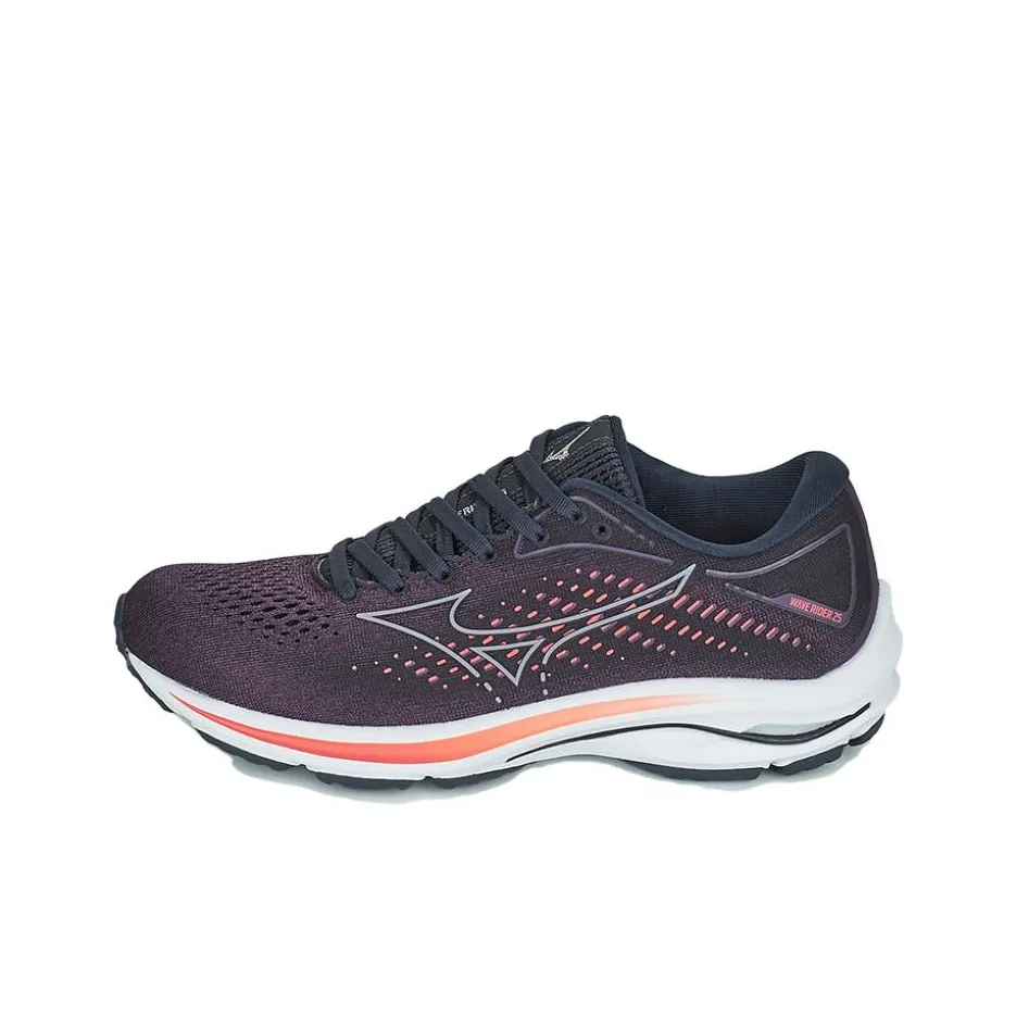 Mizuno Wave Rider 25 Амортизация Противоскользящие Поддержка Низкий Топ Беговые кроссовки Женские