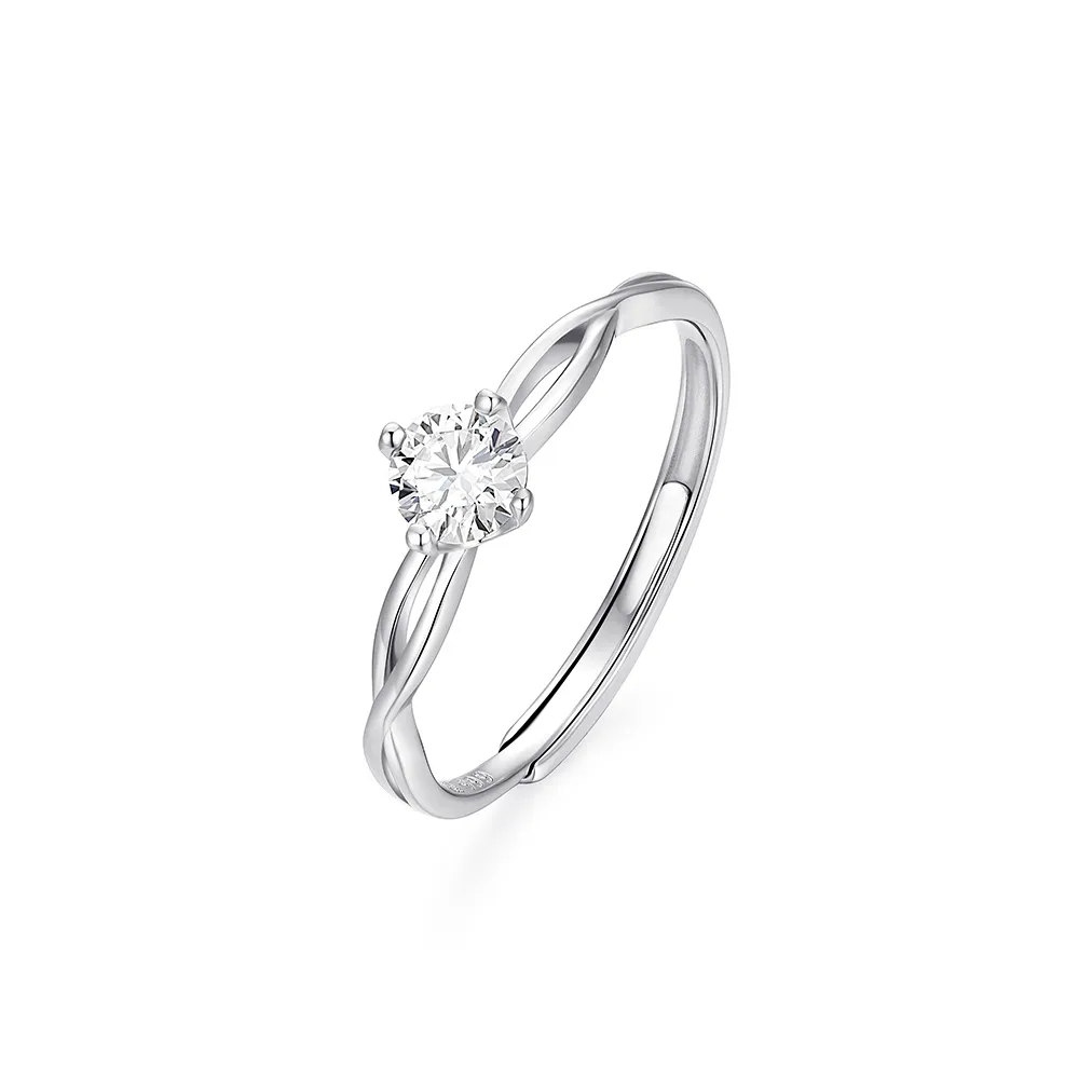 KADER 999 Fine Silver Rings Women's Silver white Gift Box