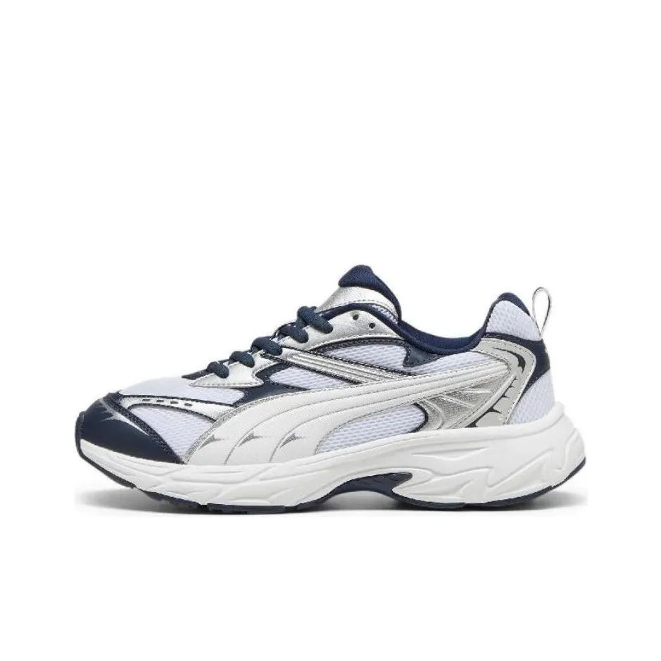 PUMA Morphic Устойчивый к истиранию Низкий Топ Casual Унисекс Белый Серебряный