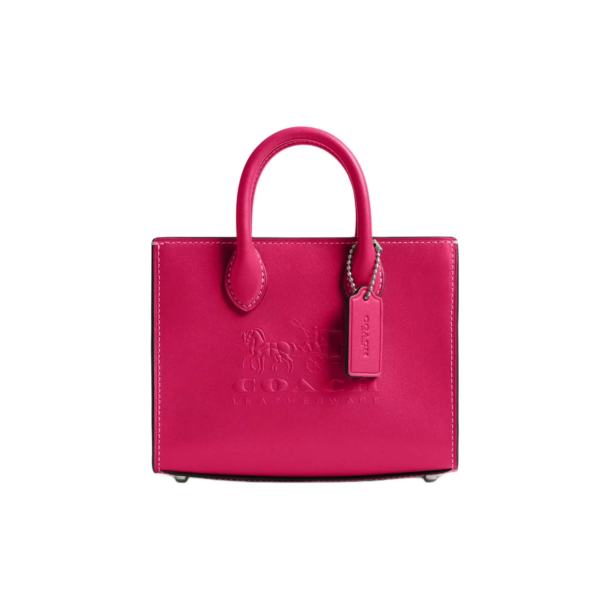 COACH Ace Refined Calfskin Tote Bag, Shopping Bag, Shoulder Bag, Crossbody Bag, Handbag Trumpets Women's Dragon Fruit