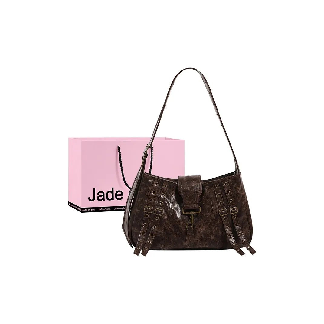 Duffles & Travel Bags PU Shoulder Bag Regular Large Size Women's Brown/Black