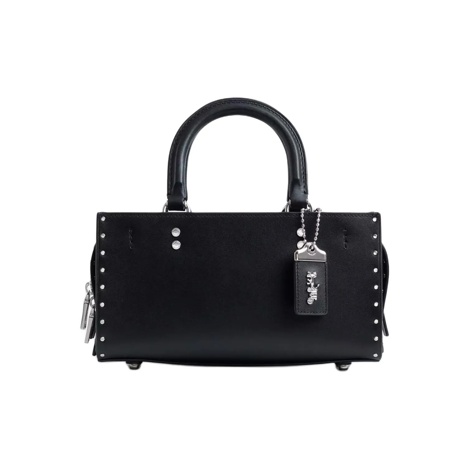 COACH Rogue Перчаточная дубленая кожа Сумка Сумка через плечо Сумка через плечо Средний Женская Черная