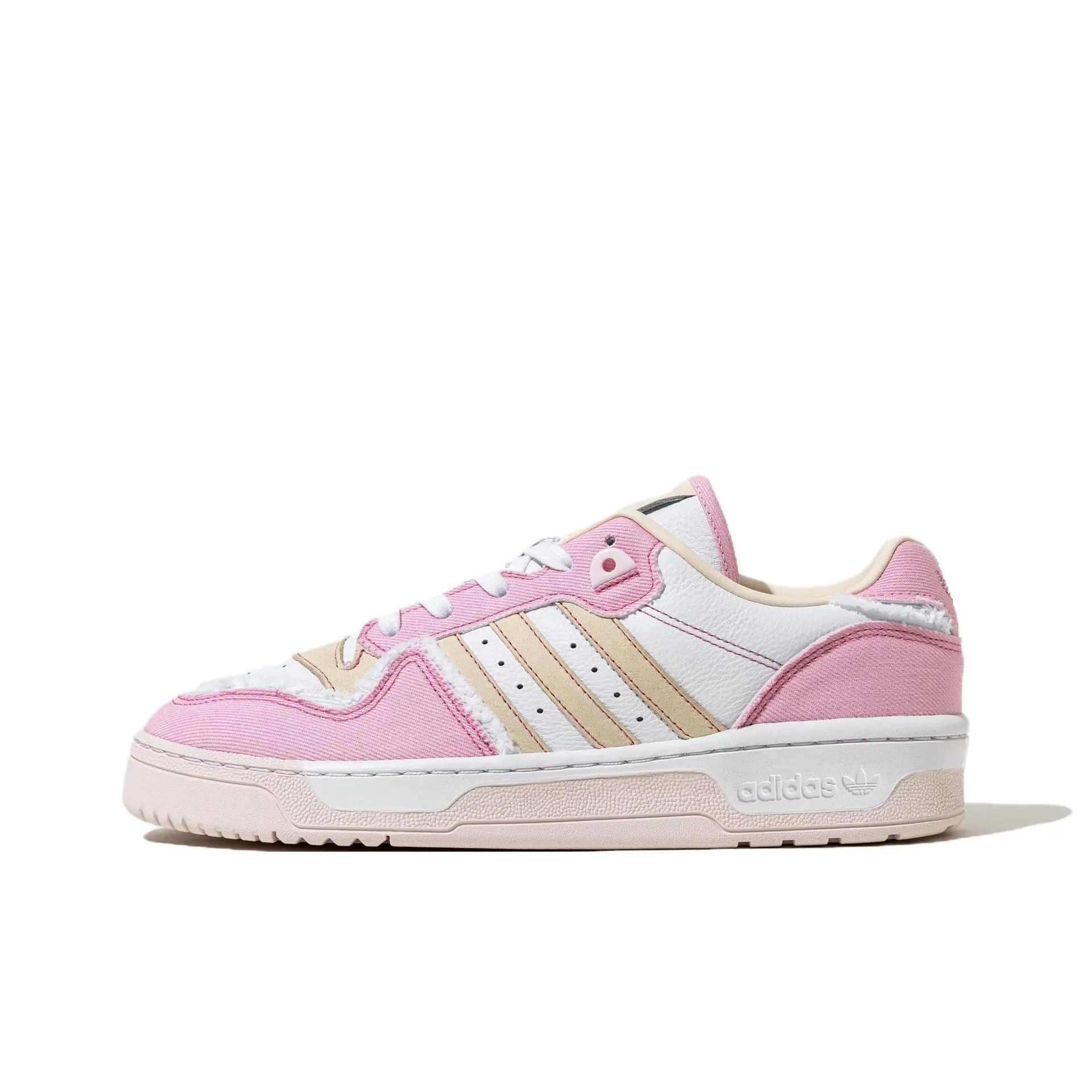 Adidas Originals Rivalry Low Top Skateboard Shoes Women's Pink Yellow White