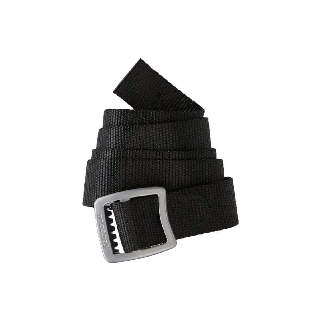 Patagonia Логотип Дизайн Плавная пряжка Compound Кожаные ремни Унисекс Черный