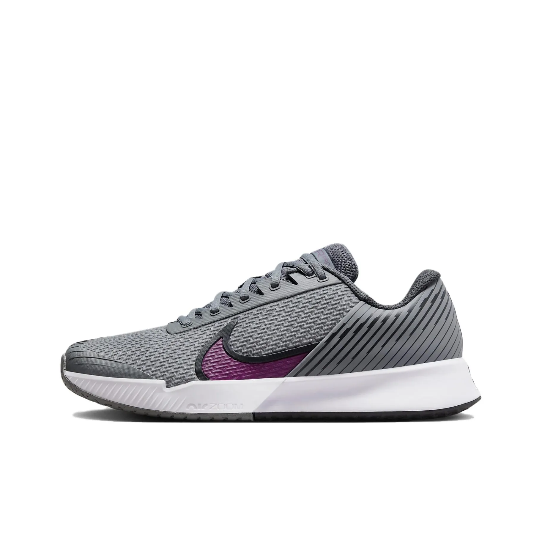 Nike Air Zoom Vapor Pro 2 Anti Slip And Wear Resistant Breathable Low Top Tennis Shoes Men's Gray