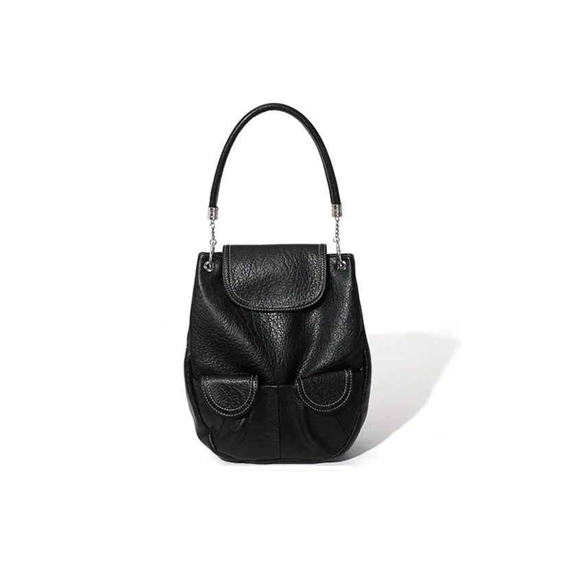 MASTER CANVAS Leather Canvas Bag Shoulder Bag Backpack Handbag Unisex Black