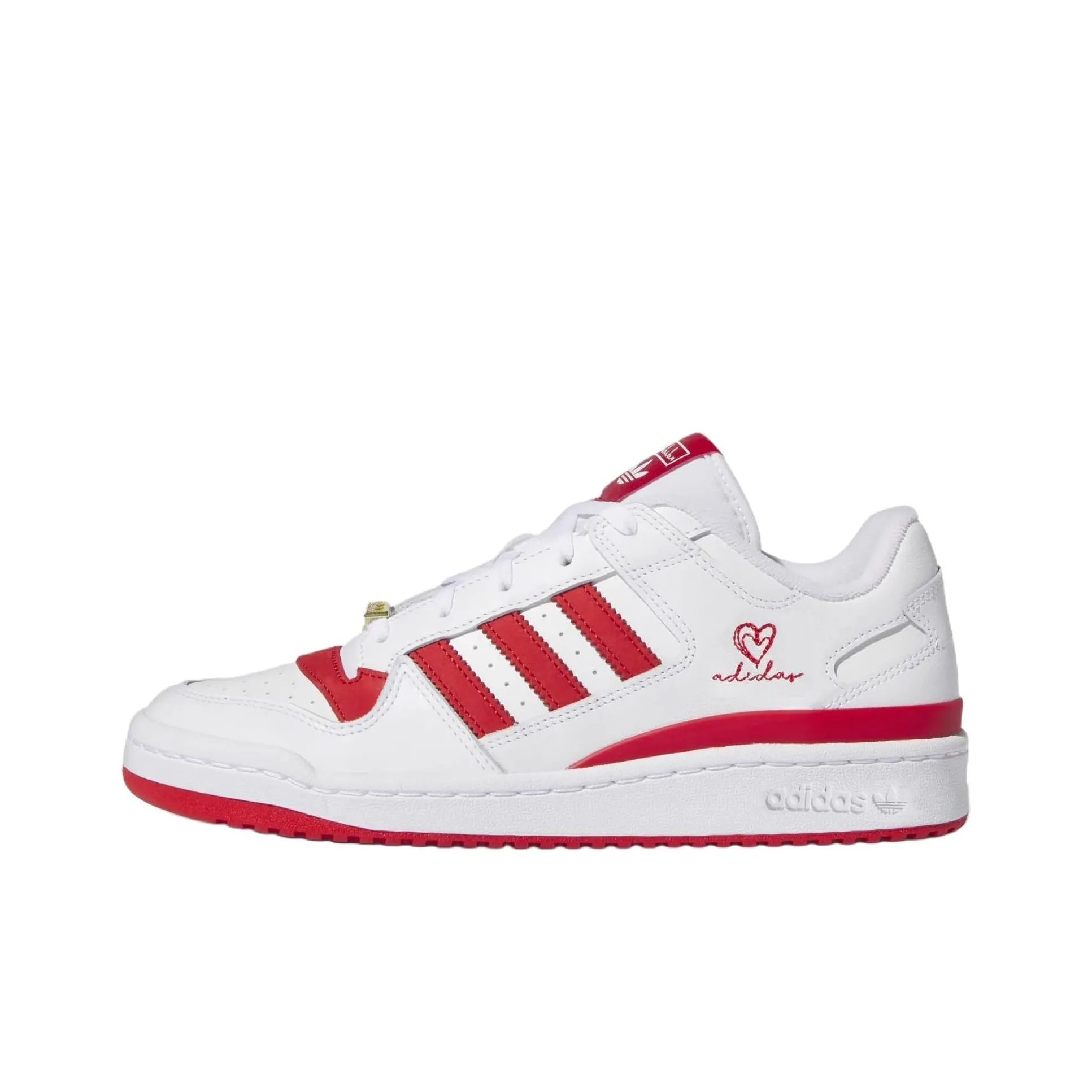 Adidas Forum Low Classic 'White Scarlet Embroidered Heart'