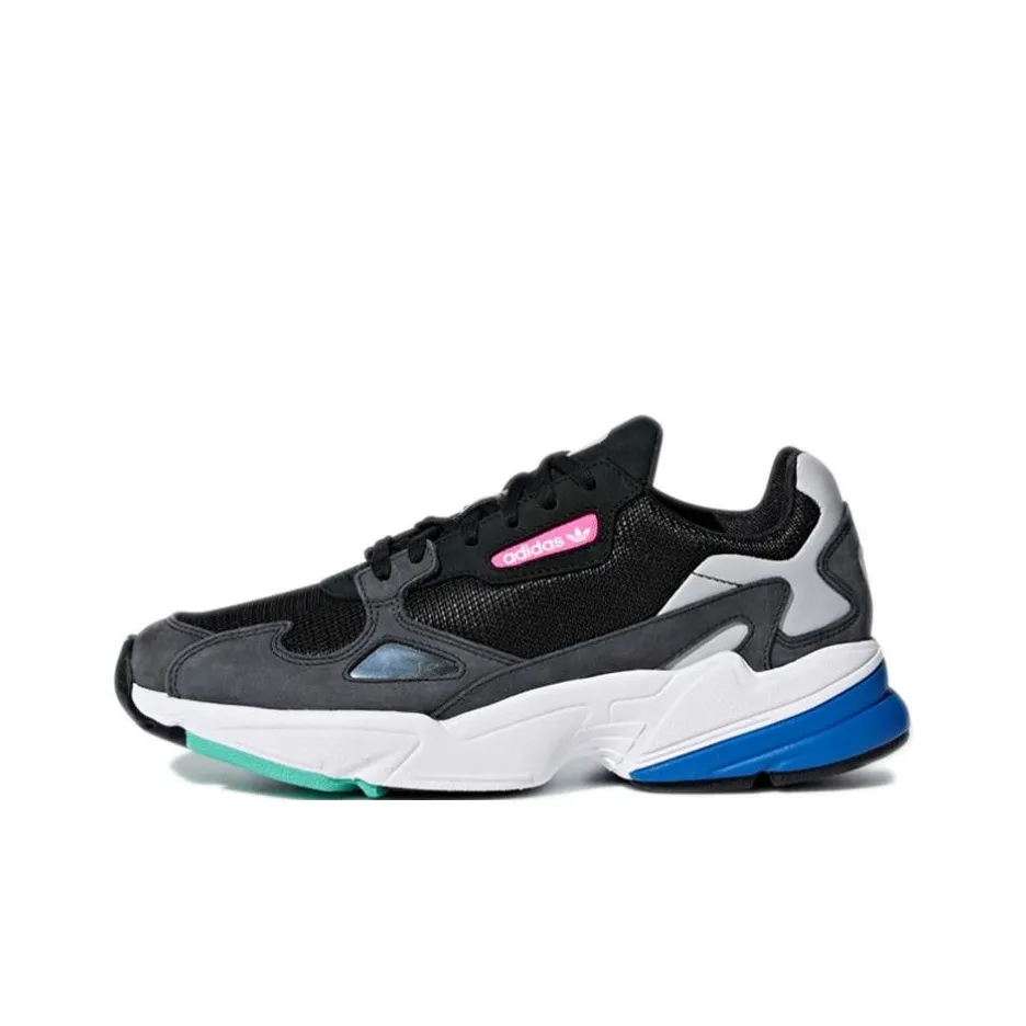 Adidas Originals Falcon Дышащий Низкий Топ Повседневная Обувь Женская Черный Белый Серый