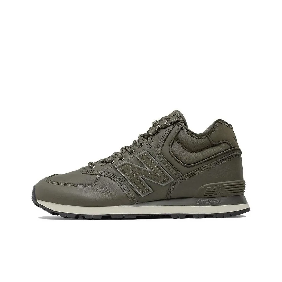 New Balance NB 574 MID Топ Беговые кроссовки Мужской Оливково-зеленый