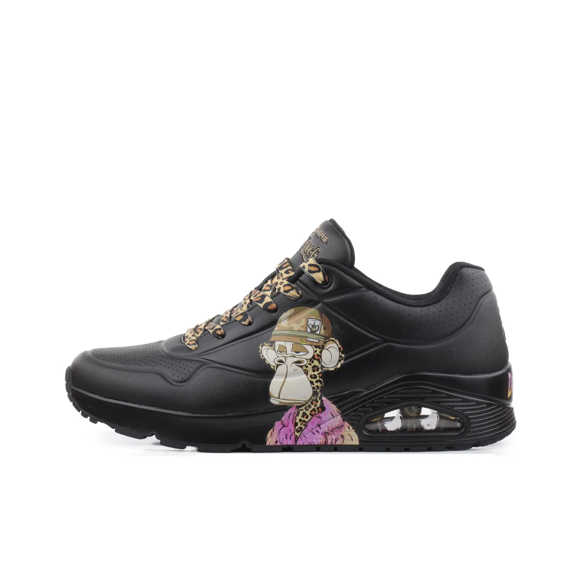 Snoop Dogg x Skechers Uno Slip Resistant Low Top Casual Shoes Men's Black
