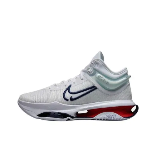 Nike Air ZOOM г.T. Jump 2 Баскетбольные кроссовки MID Топ Белый/Темно-синий/Университетский красный Мужские