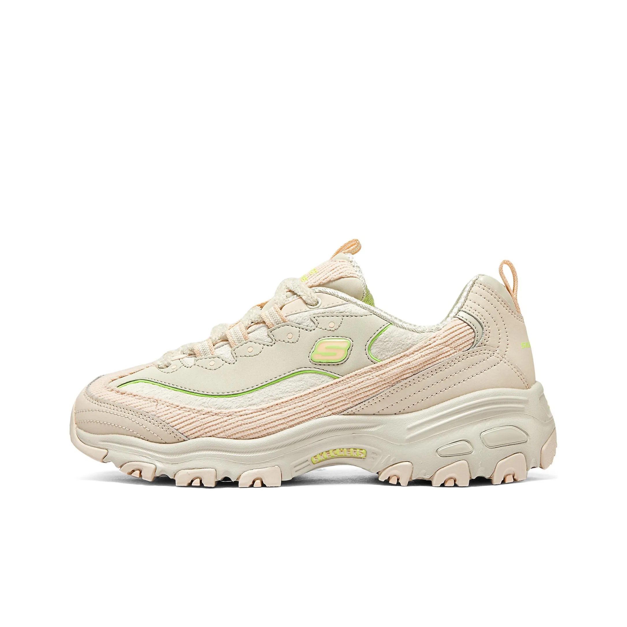 Skechers DLITES Women's Low Top Chunky Sneakers Women's Beige Pink