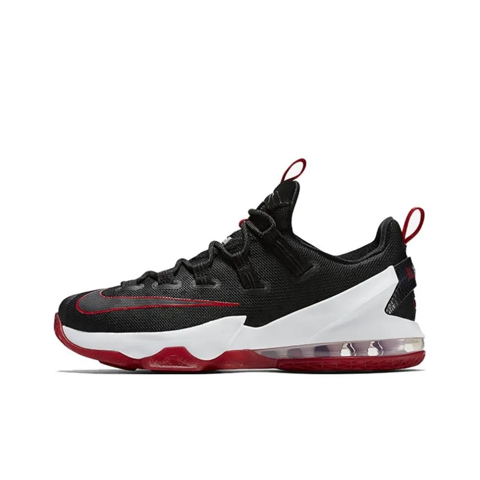 Nike Lebron 13 Low Джеймс 13 Нон-Слип Легкий Низкий Топ Баскетбольные Кроссовки для Игры Мужской Черный Красный