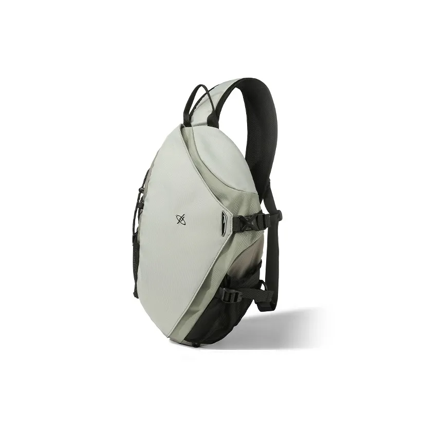 GYXX Nylon Sling Bag, Crossbody Bag Unisex Chasing Shadows Black/Night Ash Gray/Firefly Green