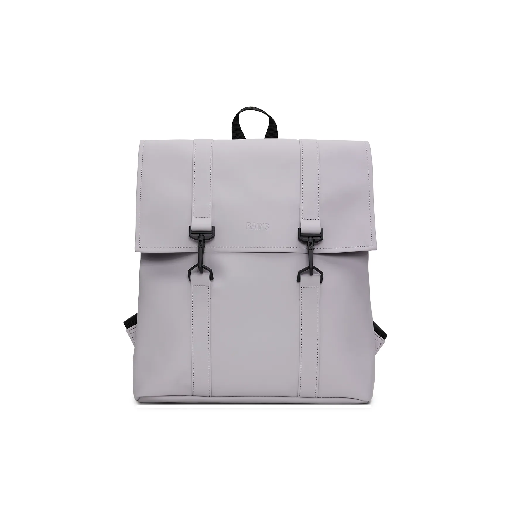 Rains Polyester Laptop Backpack Small Size Unisex Black Light Pink Light Olive Green Gravel Brown