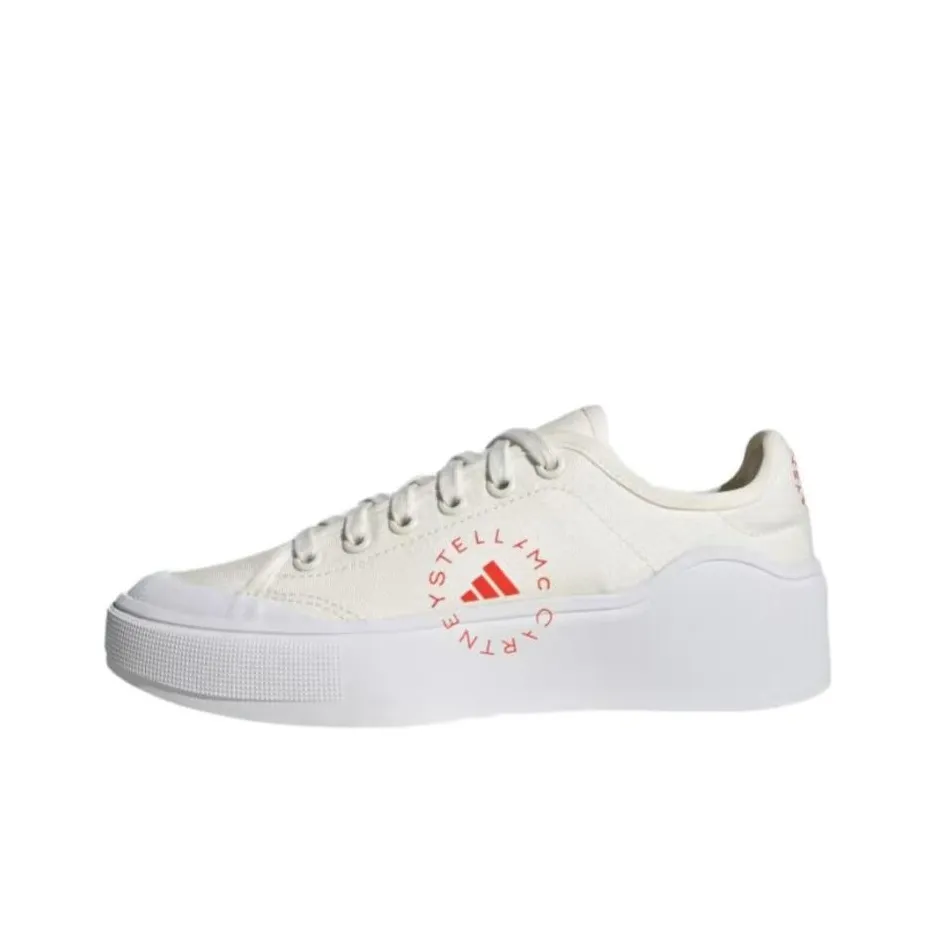 Adidas Court By Stella Mccartney Cloud White Acid Orange Women's