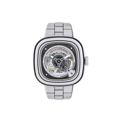 SEVENFRIDAY Автоматический Механический Movement Мужские Часы 47,6mm*47mm*15mm Серебряный