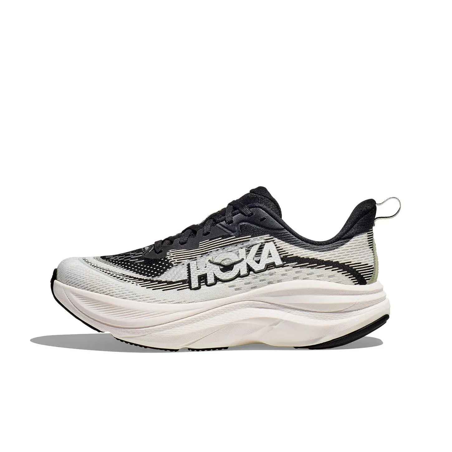 HOKA ONE ONE SKYFLOW Anti Slip Wear Resistant Low Top Casual Running Shoes Women's White Black