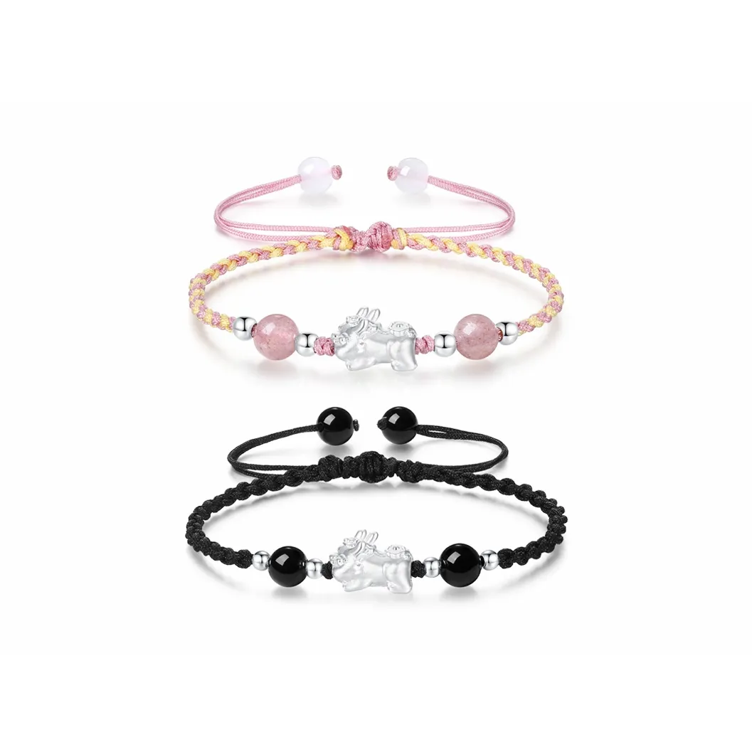 MUYAN Браслет из сплава с монетой из меди с китайскими символами благопожеланий унисекс