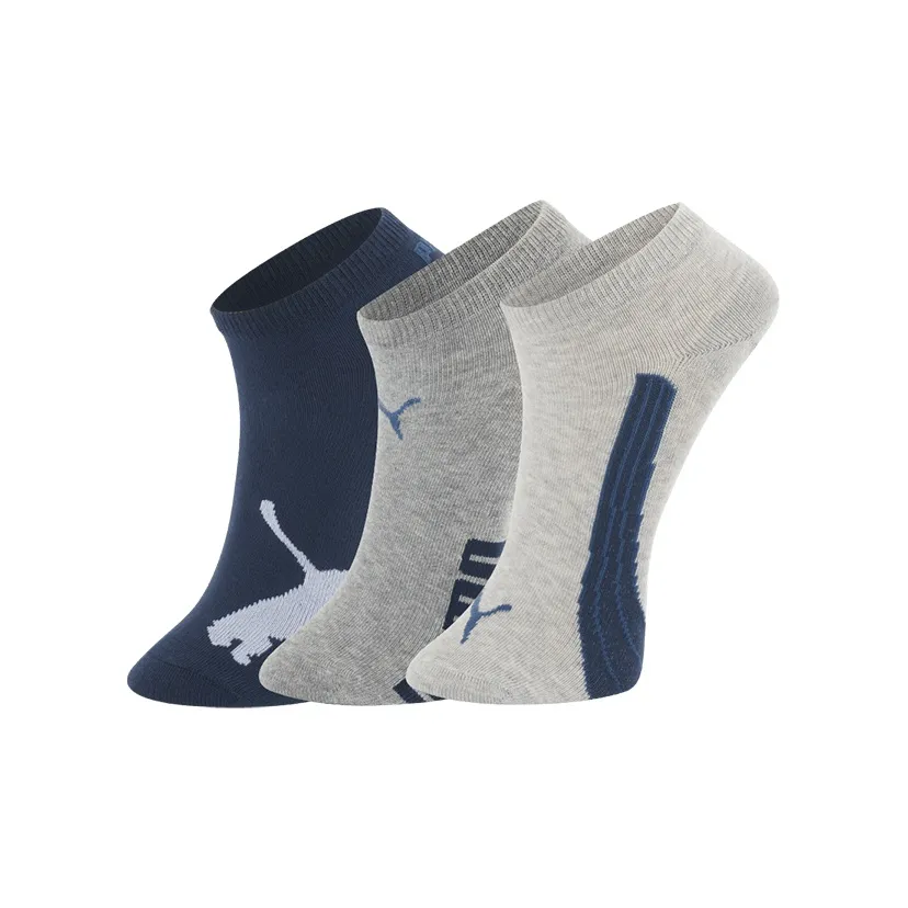 PUMA Низкие носки унисекс 3 упаковки серый