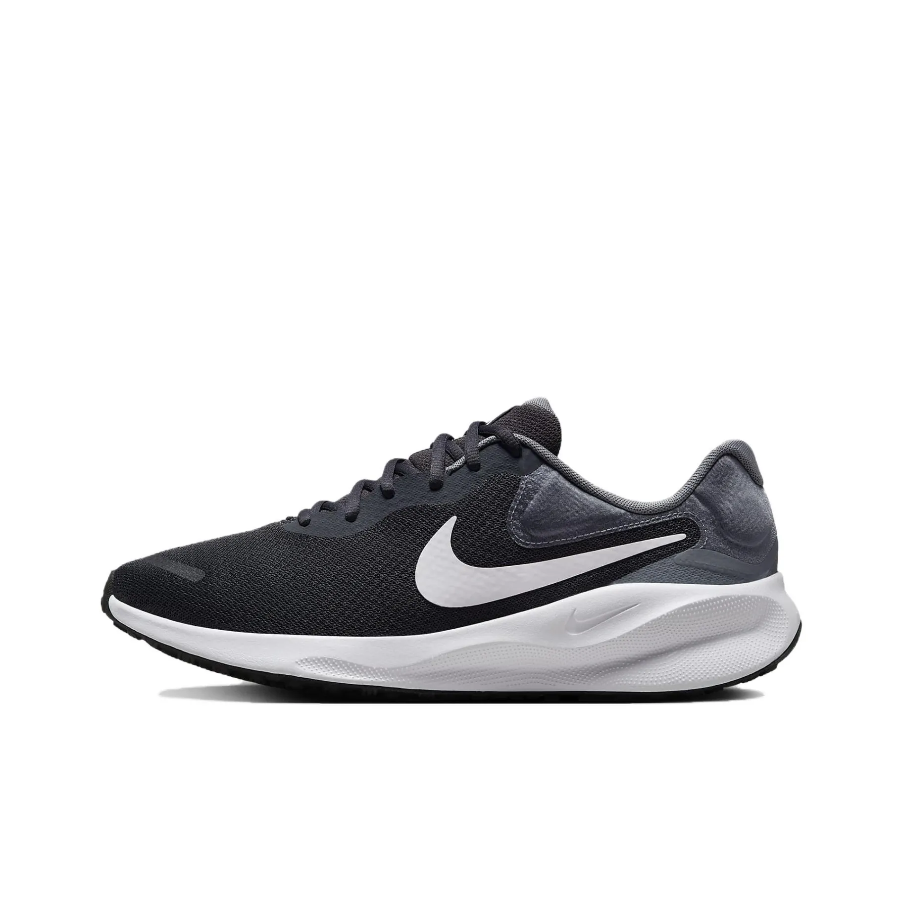 Nike REVOLUTION 7 Slip Resistant And Abrasion Resistant Support Low Top Casual Running Shoes Men's Black