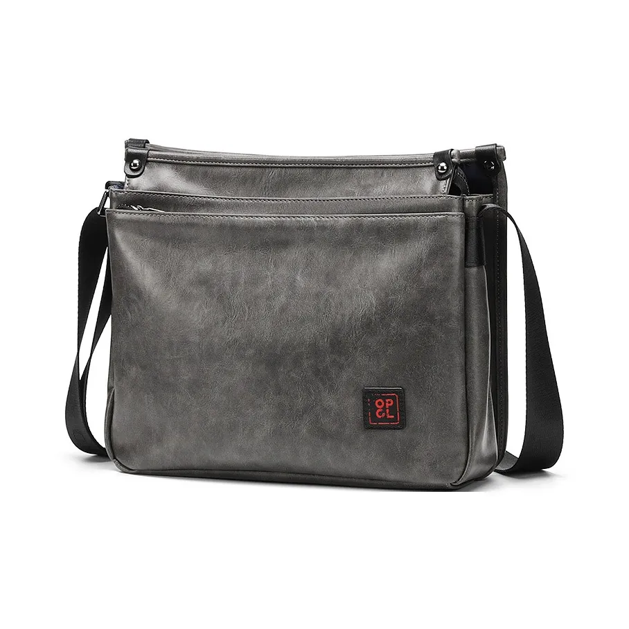 POLO Сумка через плечо из синтетической кожи большая мужская темно-серый