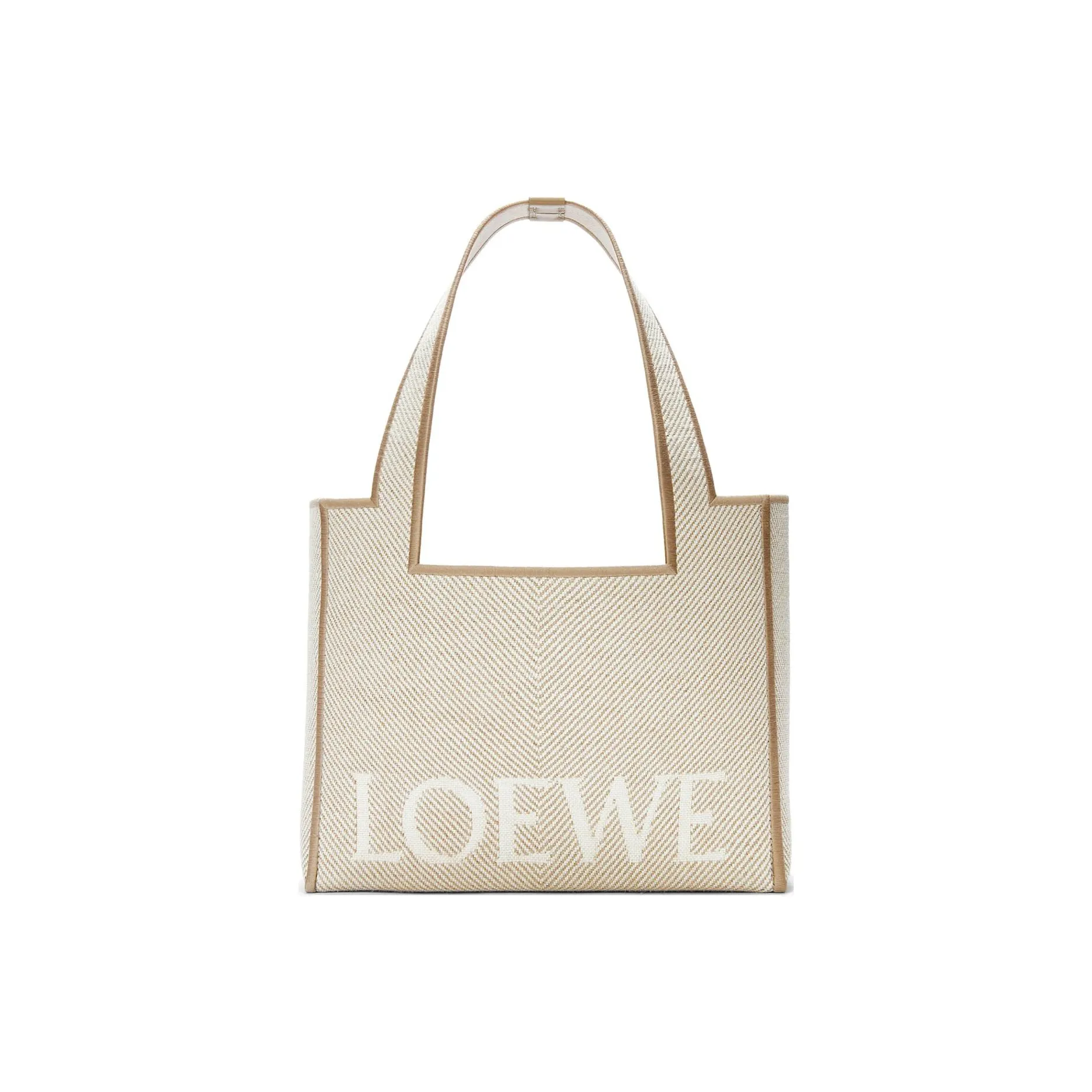 LOEWE Jacquard Canvas Canvas Bag Tote Bag Shopping Bag Handbag Medium Size Women's Linen Original