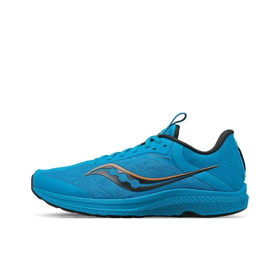 Saucony Cushioning Anti Slip And Wear Resistant Low Top Running Shoes Men's Ocean Blue Black