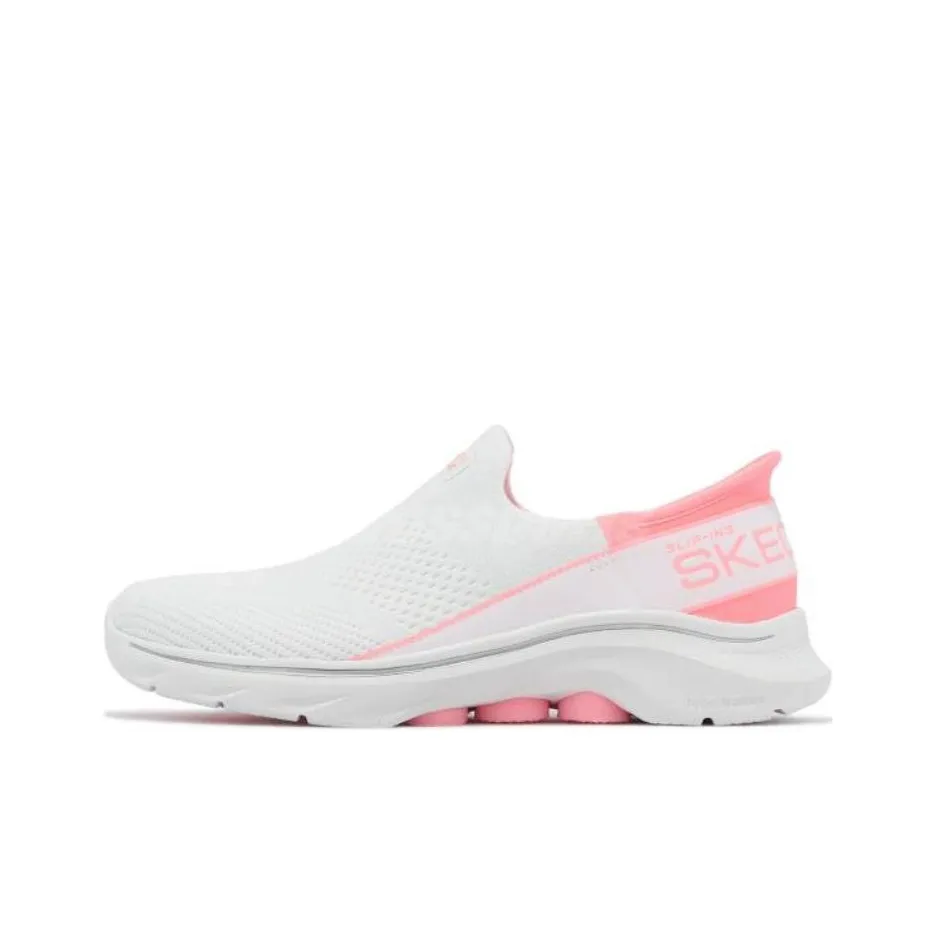 Skechers GO WALK 7 Hands Бесплатно Slip ins Устойчивый к истиранию Дышащий Низкий Топ Casual Женские Белые