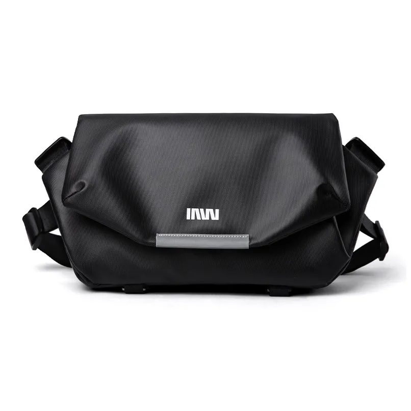 SEPTWOLVES PVC с откидной крышкой Sling сумка курьерская сумка сумка через плечо для студентов QPL стандартная унисекс черная