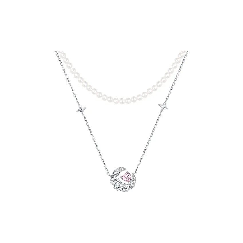 FANCI Dreamy Heart Moon Series S925 Necklaces Women's