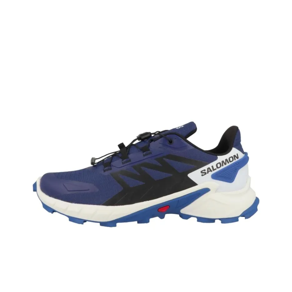 Кроссовки для бега Salomon Collaboration Supercross 4, низкий топ, синий и белый, мужские