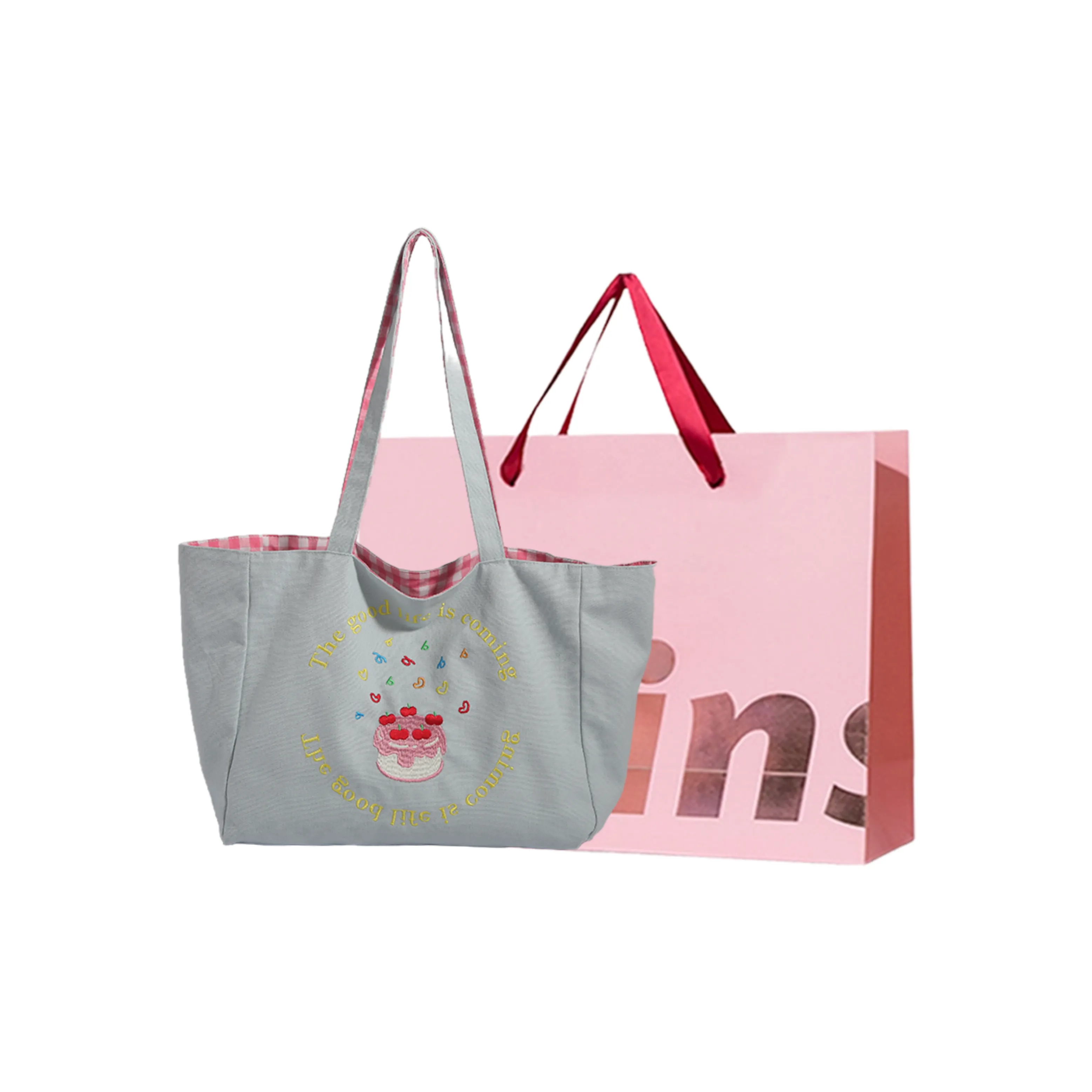 WHEELY BABY + Холщовая сумка сумка через плечо женская розовая синяя