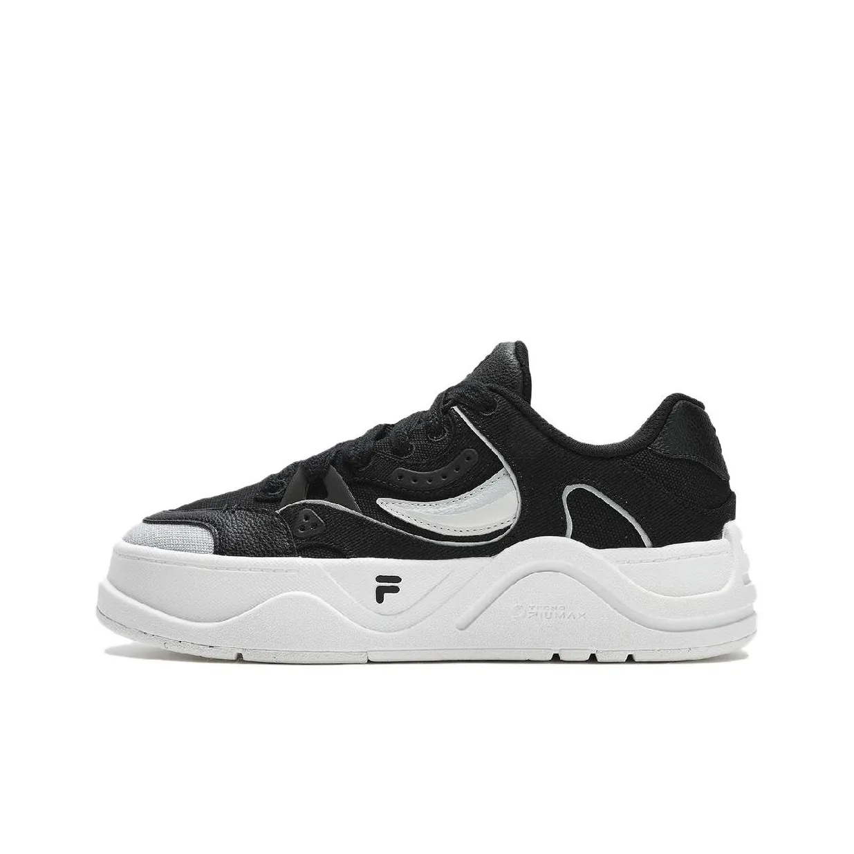 FILA FUSION 50-50 Slip-Resistant Cushioning Wear-Resistant Low-Top Skateboard Shoes Women's Black/Lunar Rock Gray